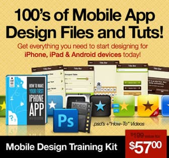 Mobile App Design Starter Kit only $57!